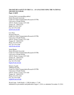 Cover of Transit Bus Safety in the U.S. – An Analysis Using the National Transit Database