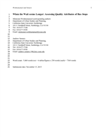 Cover of When the Wait Seems Longer: Assessing Quality Attributes of Bus Stops