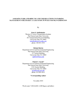 Cover of Assessing Park-and-Ride Use and User Reactions to Parking Management Strategies: A Case Study in Puget Sound, Washington