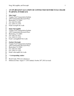 Cover of On-Road Evaluation of Connected Motorcycle Crash Warning Interface