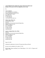 Cover of Crash Prediction Modeling for Curved Segments of Rural Two-lane Two-way Highways in Utah