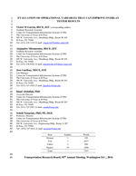 Cover of Evaluation of Operational Variables That Can Improve Overlay Tester Results