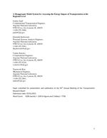 Cover of A Disaggregate Model System for Assessing the Energy Impact of Transportation at the Regional Level