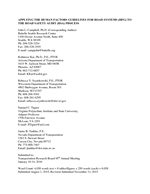 Cover of Applying the Human Factors Guidelines For Road Systems (HFG) To The Road Safety Audit (RSA) Process