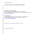 Cover of An index to measure accessibility poverty risk