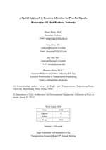 Cover of A Spatial Approach to Resource Allocation for Post-Earthquake Restoration of Urban Roadway Networks