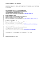 Cover of High-Performance Fiber-Reinforced Concrete in Closure Pours over Piers