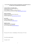 Cover of Evaluating the Effectiveness of Pedestrian Countdown Signals on the Safety of Pedestrians in Michigan