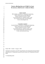 Cover of Factors Affecting Use of Child Car Seats for Nursery School Travel: A Study in Athens, Greece