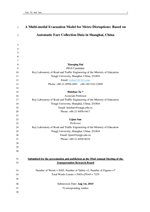 Cover of A Multi-modal Evacuation Model for Metro Disruptions: Based on Automatic Fare Collection Data in Shanghai, China