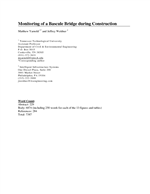 Cover of Monitoring of a Bascule Bridge during Construction