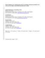 Cover of Development of a Web-Based Tool to Support the Development of City-Level Urban Transport Roadmaps to 2030