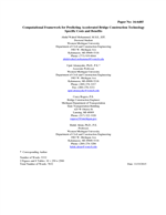 Cover of Computational Framework for Predicting Accelerated Bridge Construction Technology Specific Costs and Benefits