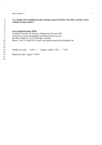 Cover of An example of low-medium income working women in Mexico City: How can their vision reshape transport policy?