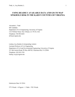 Cover of Using Readily Available Data and GIS to Map Sinkhole Risk in the Karst Counties of Virginia