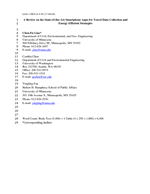 Cover of A Review on the State-of-the-Art Smartphone Apps for Travel Data Collection and Energy Efficient Strategies