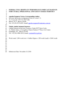 Cover of Federal Toll Highways' Performance Forecast Based on Structural, Operational and Safety Characteristics