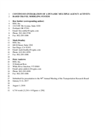 Cover of Continuous Integration of a Dynamic Multiple Agency Activity-Based Travel Modeling System