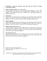Cover of Development of Tools for Processing Truck GPS Data and Analysis of Freight Transportation Facilities