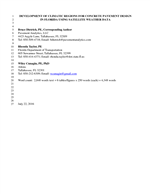Cover of Development of Climatic Regions for Concrete Pavement Design in Florida Using Satellite Weather Data