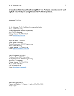 Cover of Evaluation of Interfacial Bond Strength Between Portland Cement Concrete and Asphalt Concrete Layers Using Bimaterial Semicircular Bend Test Specimen