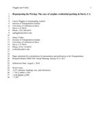 Cover of Repurposing the Paving: The Case of Surplus Residential Parking in Davis, CA