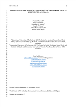 Cover of Evaluation of the Minimum Passing Distance Road Rule Trial in Queensland, Australia