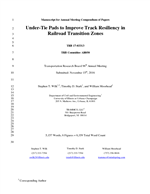 Cover of Under-Tie Pads to Improve Track Resiliency in Railroad Transition Zones