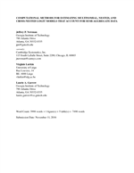 Cover of Computational methods for estimating multinomial, nested, and cross-nested logit models that account for semi-aggregate data