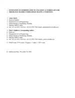 Cover of Estimation of Modified Time to Collision as Surrogate for Mid-block Crashes under Mixed Traffic Conditions