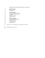 Cover of Parking Search-Caused Congestion: Where’s All the Fuss?