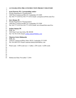 Cover of Accelerating Pre-construction Project Delivery