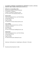 Cover of Pavement Condition and Residential Property Values: A Spatial Hedonic Price Model for Solano County, CA