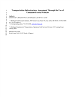 Cover of Transportation Infrastructure Assessment through the Use of Unmanned Aerial Vehicles