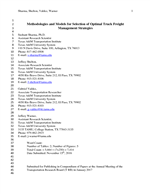 Cover of Methodologies and Models for Selection of Optimal Truck Freight Management Strategies