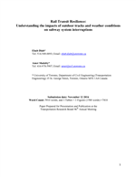 Cover of Rail Transit Resilience: Understanding the Impacts of Outdoor Tracks and Weather Conditions on Subway System Interruptions