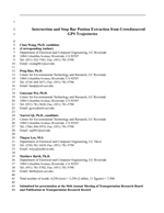 Cover of Intersection and Stop Bar Position Extraction from Crowdsourced GPS Trajectories