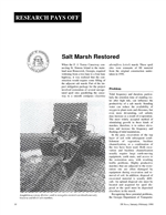 Cover of RESEARCH PAYS OFF. SALT MARSH RESTORED