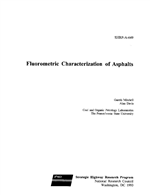 Cover of FLUOROMETRIC CHARACTERIZATION OF ASPHALTS
