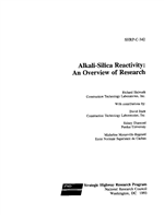 Cover of ALKALI-SILICA REACTIVITY: AN OVERVIEW OF RESEARCH