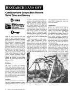 Cover of RESEARCH PAYS OFF: COMPUTERIZED SCHOOL BUS ROUTES SAVE TIME AND MONEY