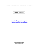 Cover of INCENTIVE PROGRAMS TO IMPROVE TRANSIT EMPLOYEE PERFORMANCE