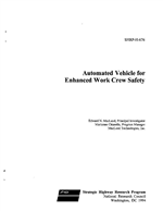 Cover of AUTOMATED VEHICLE FOR ENHANCED WORK CREW SAFETY