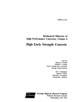 Cover of MECHANICAL BEHAVIOR OF HIGH PERFORMANCE CONCRETES, VOLUME 4: HIGH EARLY STRENGTH CONCRETE