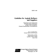Cover of GUIDELINES FOR ASPHALT REFINERS AND SUPPLIERS