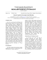 Cover of RESEARCH AGENDA FOR INCREASING TRANSIT RIDERSHIP