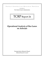 Cover of OPERATIONAL ANALYSIS OF BUS LANES ON ARTERIALS