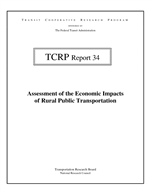 Cover of ASSESSMENT OF THE ECONOMIC IMPACTS OF RURAL PUBLIC TRANSPORTATION