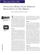 Cover of RESEARCH PAYS OFF: NAVIGATION MODEL STUDY IMPROVES RIVER SAFETY OF NEW BRIDGE
