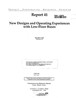 Cover of NEW DESIGNS AND OPERATING EXPERIENCES WITH LOW-FLOOR BUSES